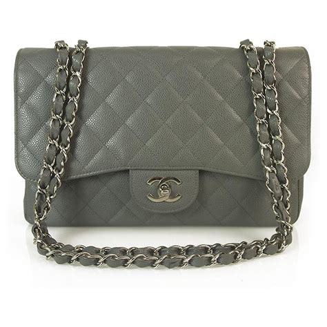 chanel grey satchel couture bag|Chanel classic flap bag.